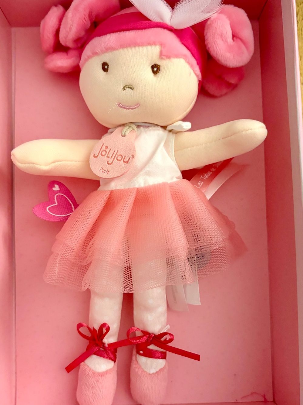 JoliJou- Les Tutus Pink with Pink hair Ballet Doll-9” - Picture 2 of 5